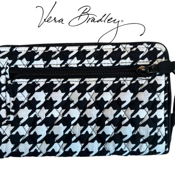 Vera Bradley Midnight Houndstooth Turn Lock Wallet EXCELLENT! - Picture 3 of 6